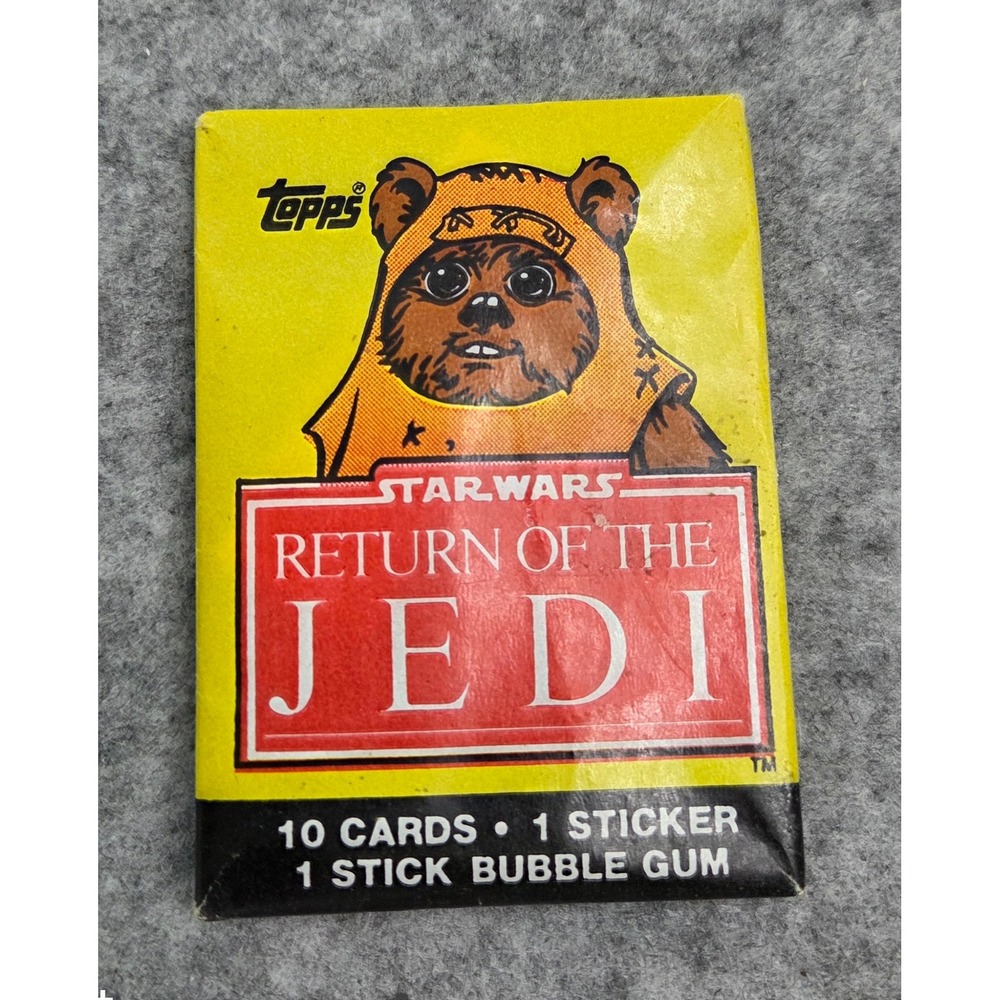 Vintage 1983 Topps Star Wars Return of the Jedi Unopened Wax Pack Wicket Ewok